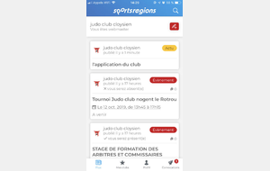 l'application du club